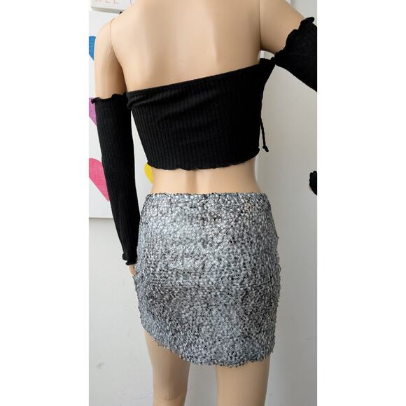 guess sequin mini skirt - Picture 5 of 10